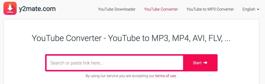 Y2Mate video downloader