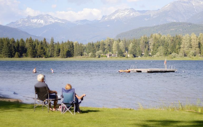 senior couple, relaxing by the lake, best states to retire