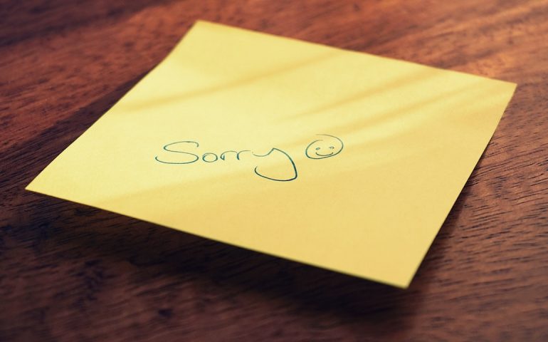 Apologizing isn't always the easiest.