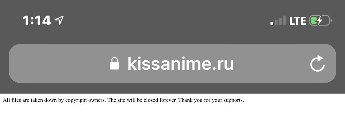KissAnime Closed
