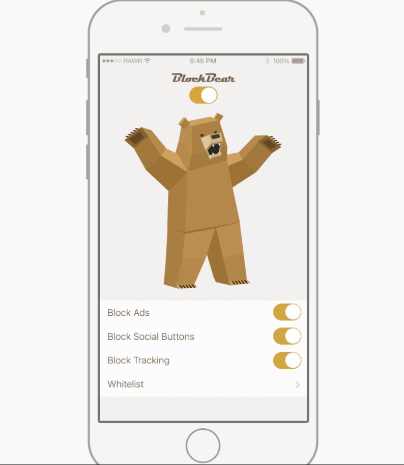 BlockBear ad blocker for iPhone