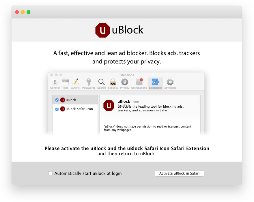 uBlock ad blocker free for Mac