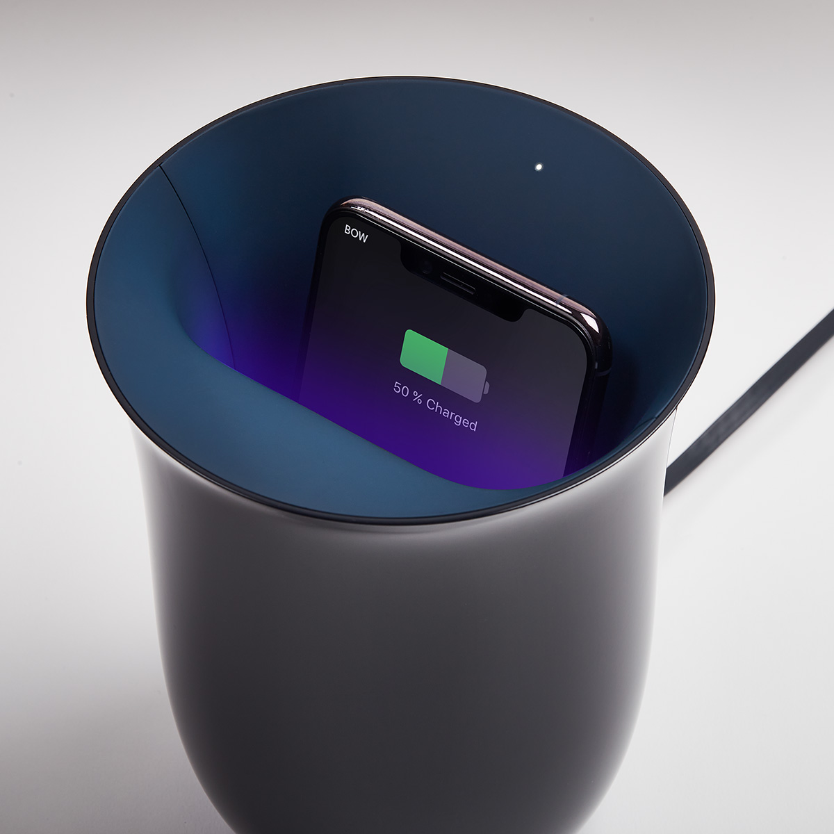Sanitize your phone while charging with the Oblio Wireless Charging Station with UV Sanitizer