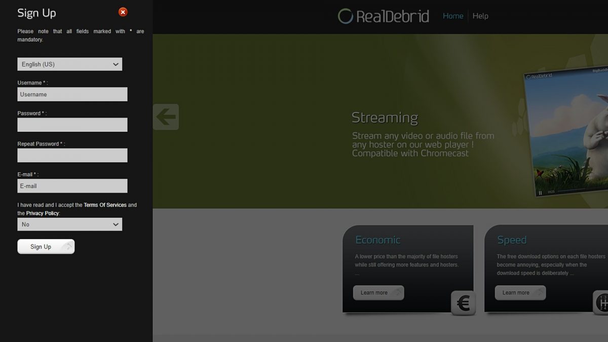 How to sign up for Real Debrid.