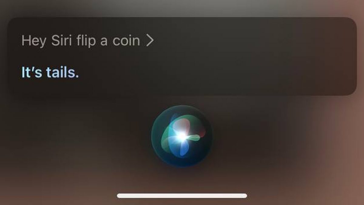 flipping a coin with Siri.