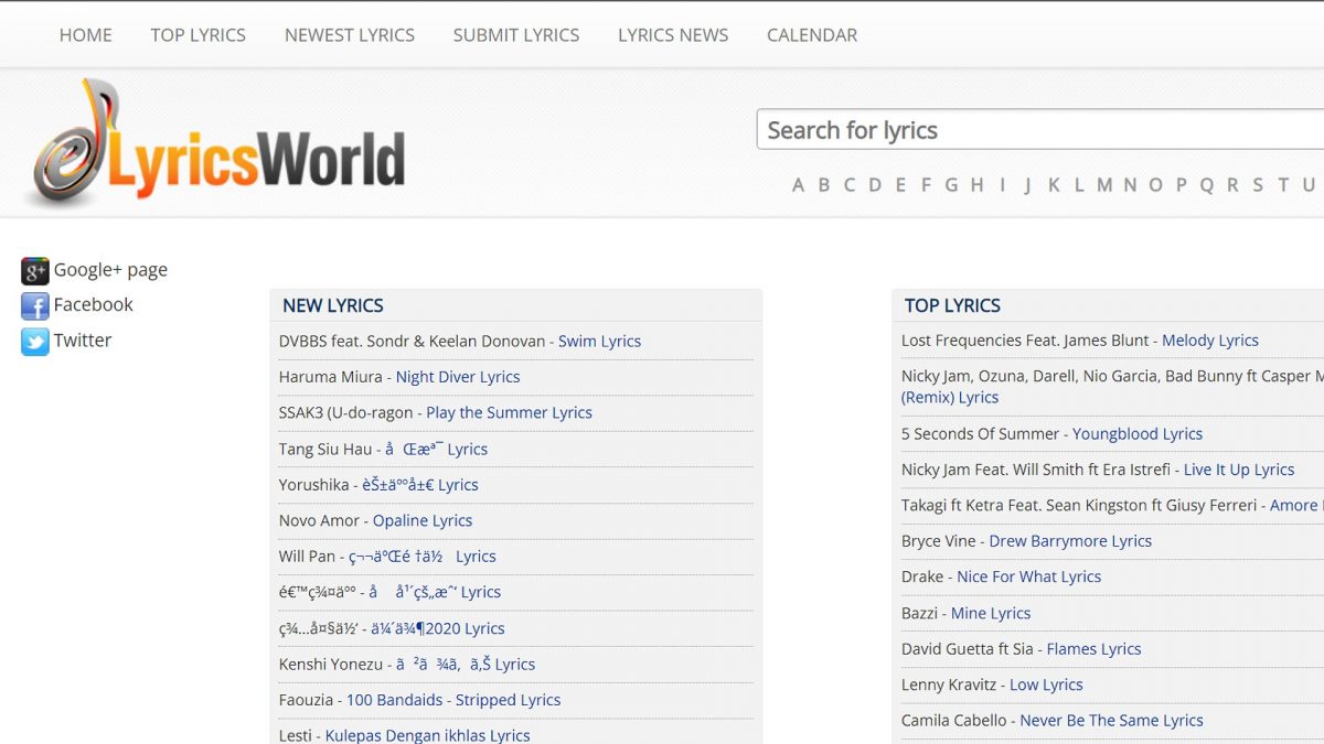 elyricsworld song search finder