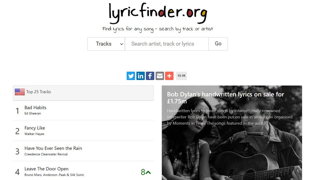 Song Lyrics Search Top 20 Sites For the Music Enthusiasts CitizenSide