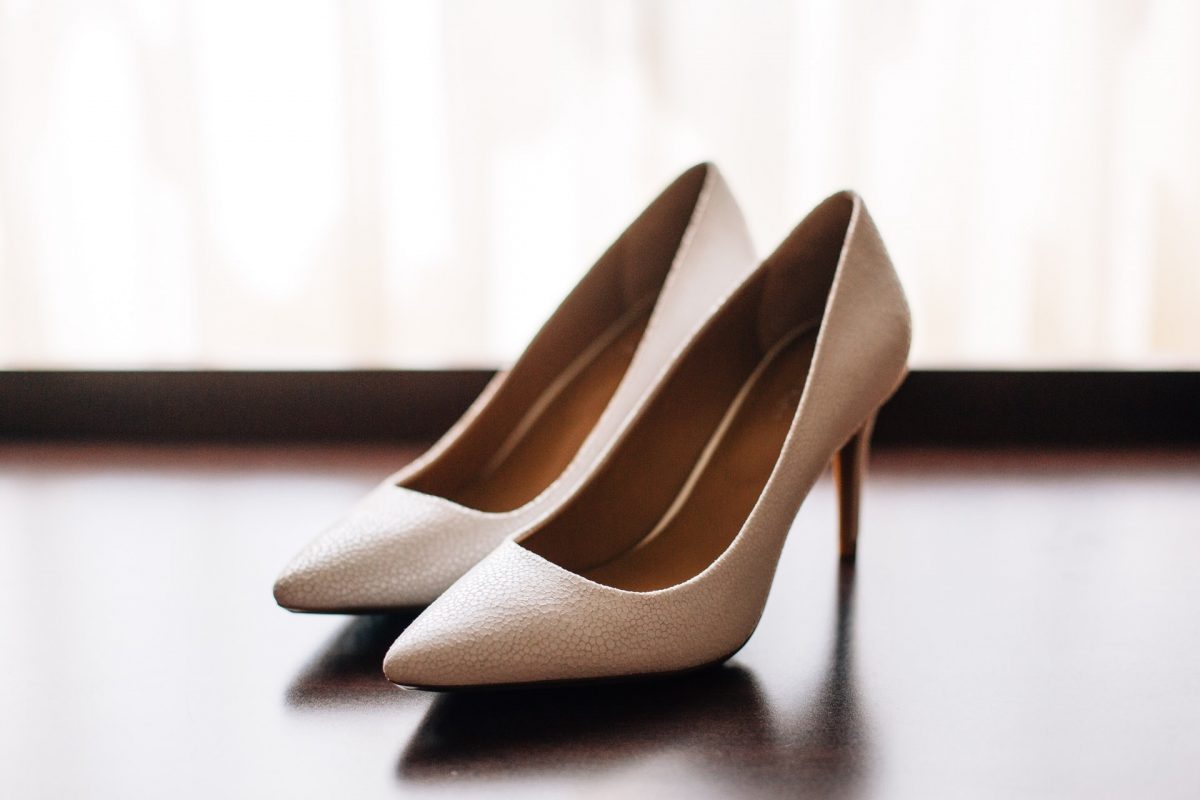 Pair of leather pumps.