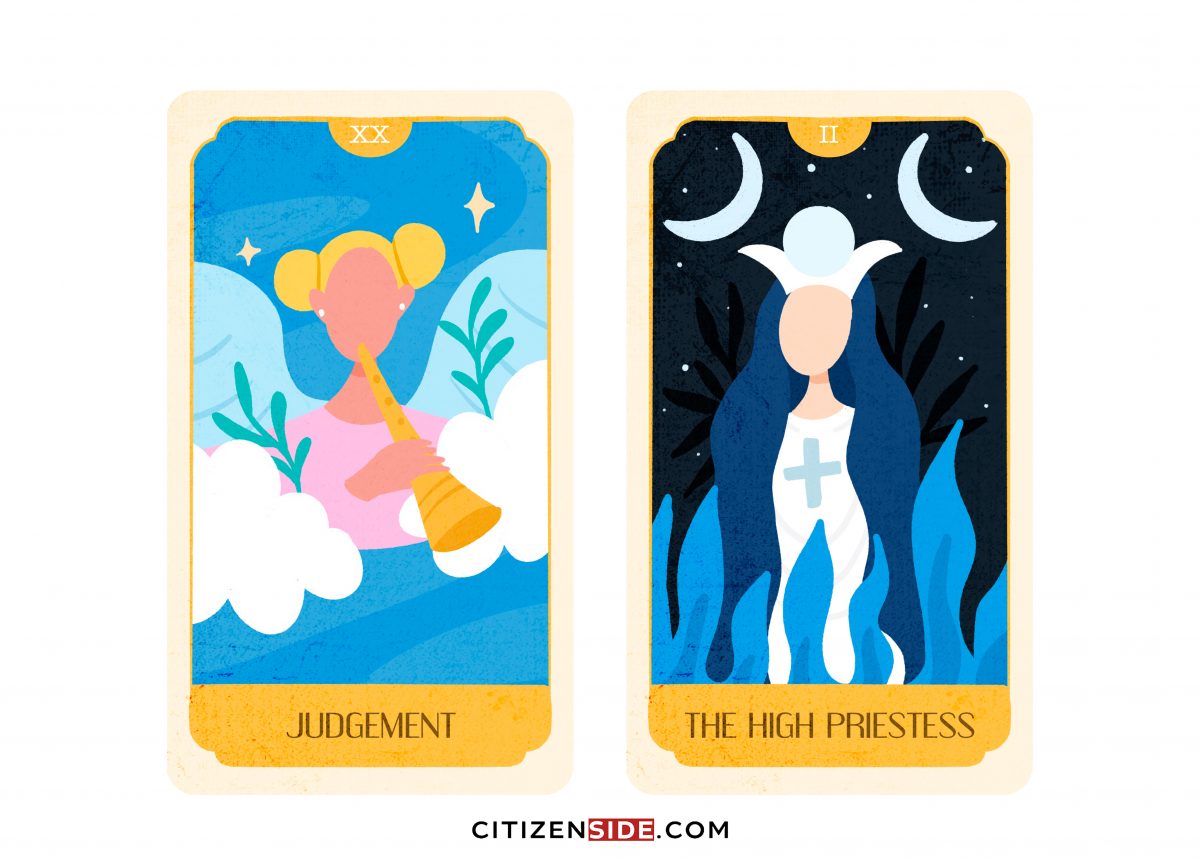 Judgment and The High Priestess Tarot Birth Card