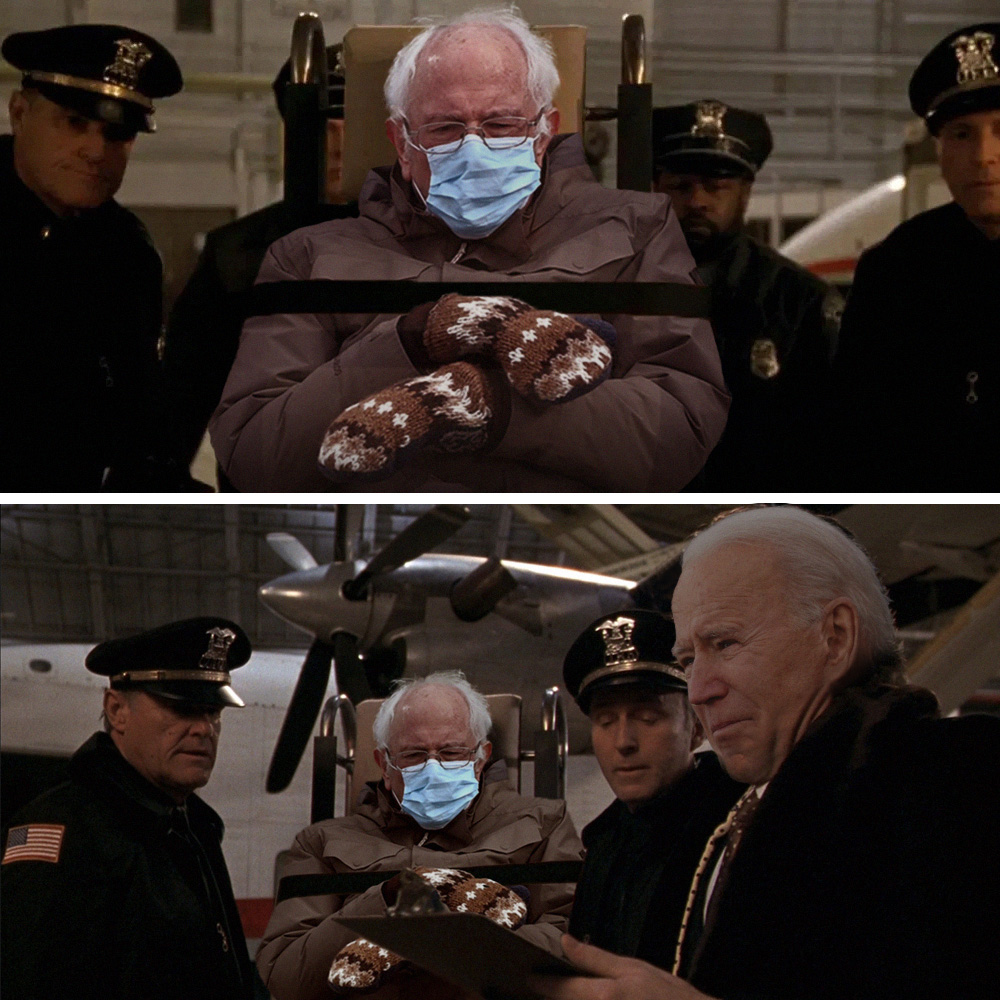 Vermont Senator Bernie Sanders photoshopped into different movie scenes.