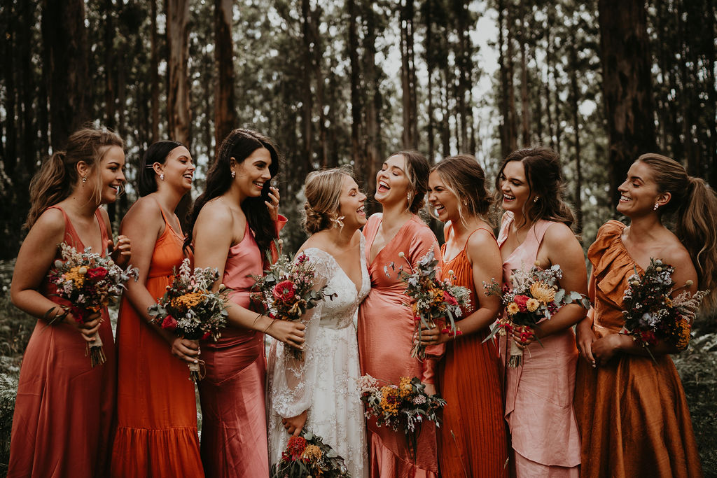 Copper and red wedding color ideas.