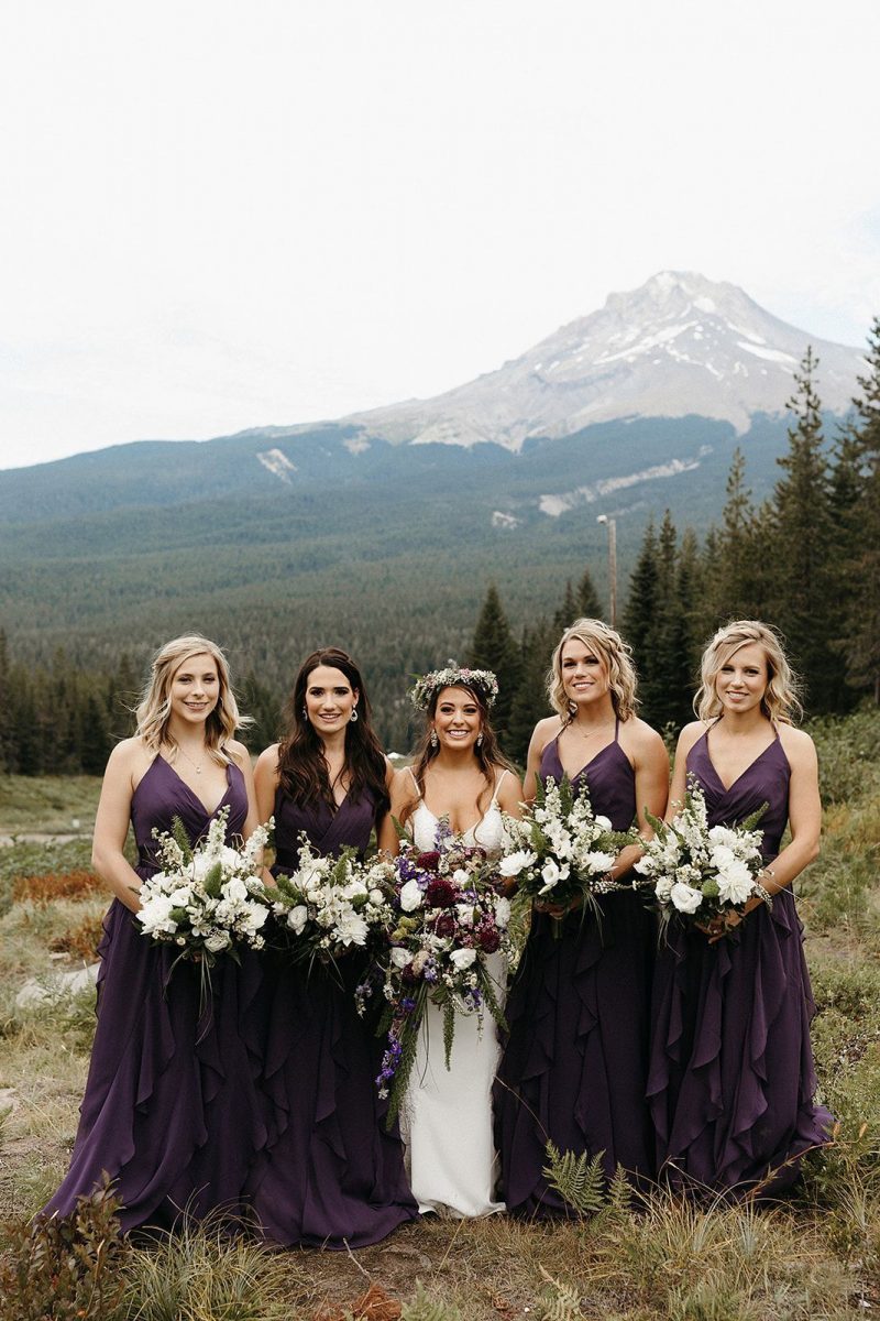 Purple and gray wedding theme.