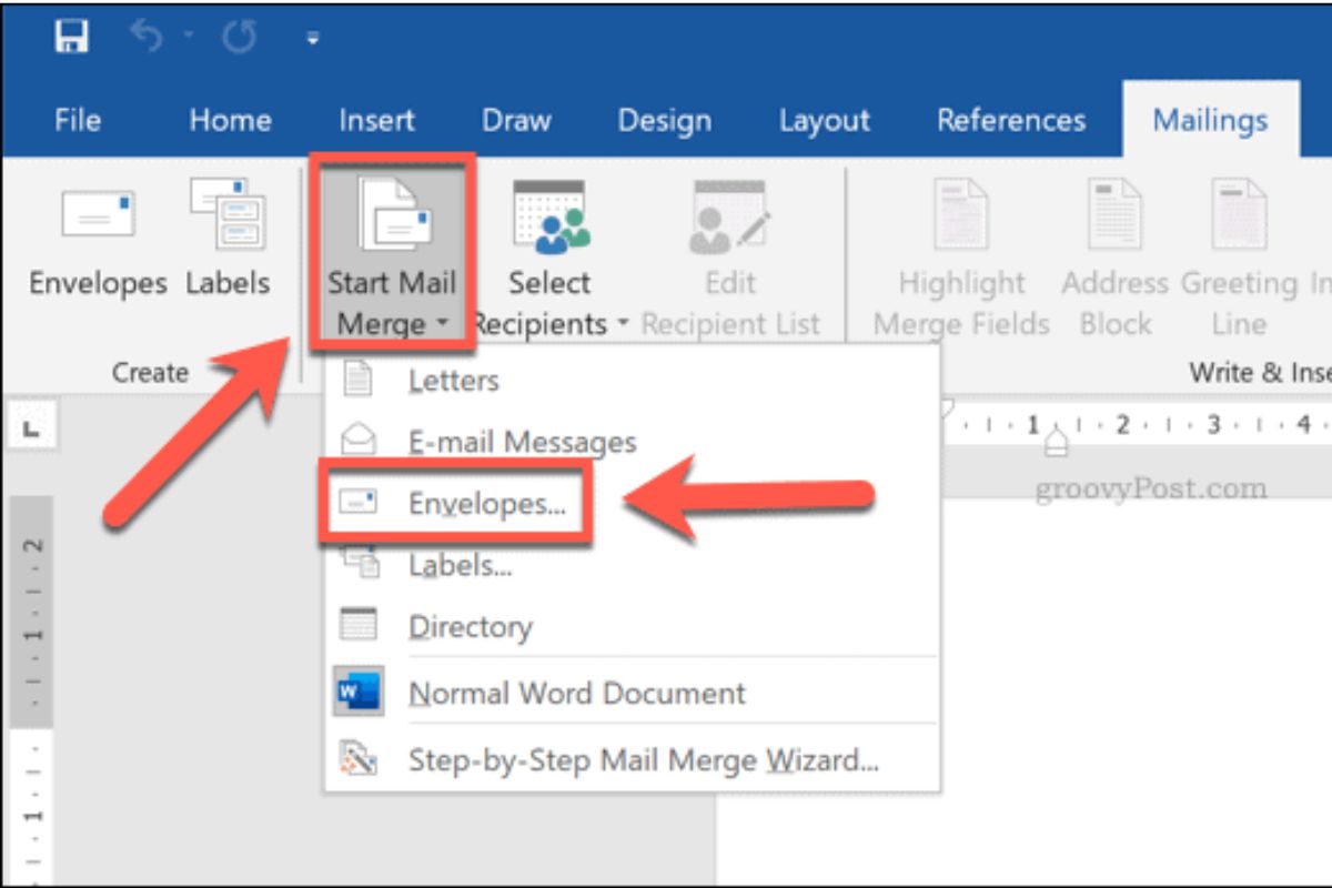 Create And Customize Envelopes In Microsoft Word