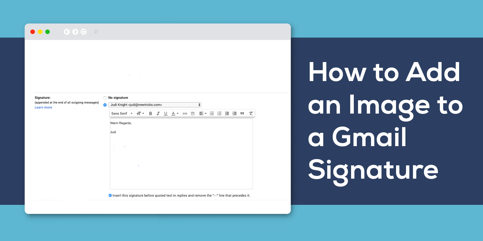How To Add An Image To Your Gmail Signature