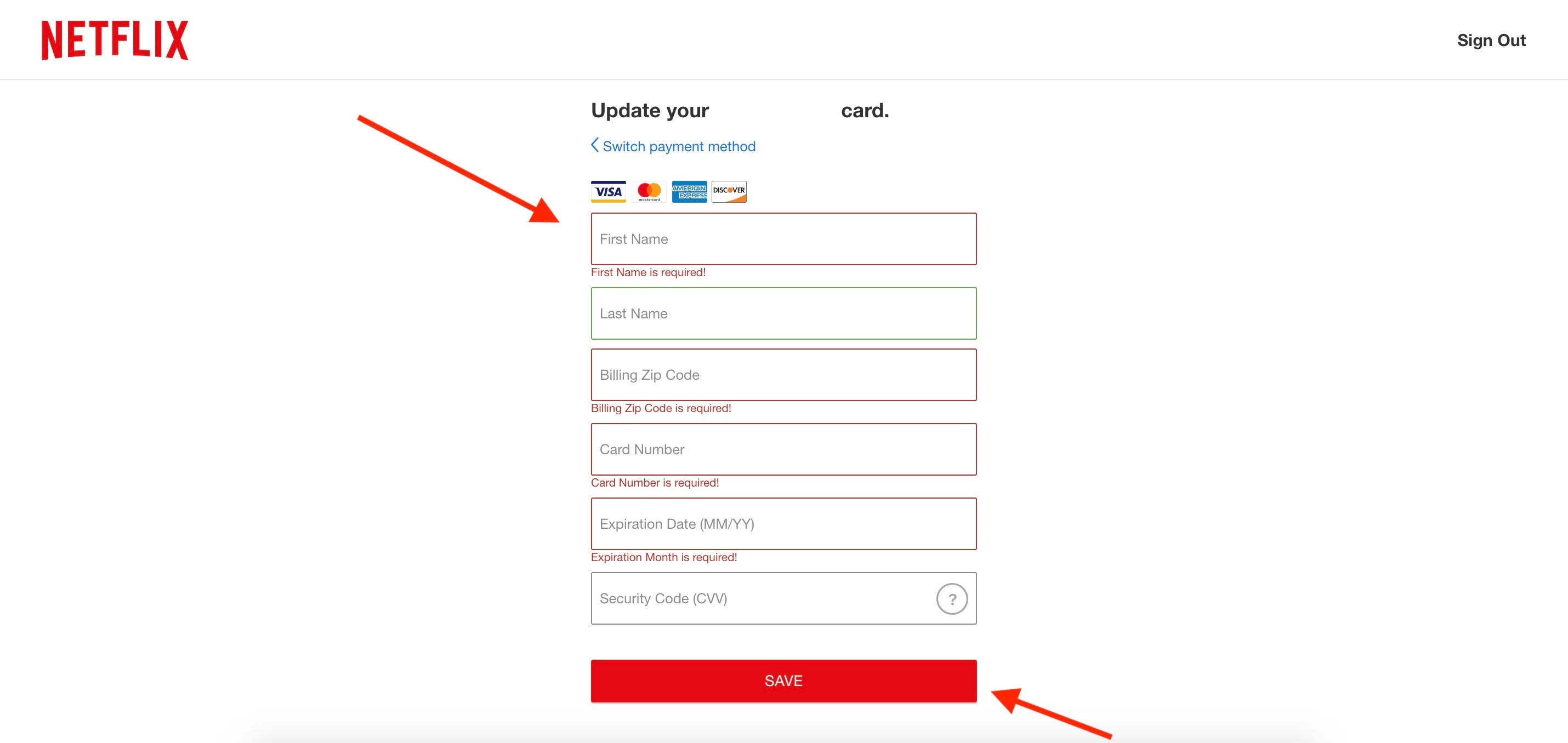 How To Change The Payment Method On Netflix