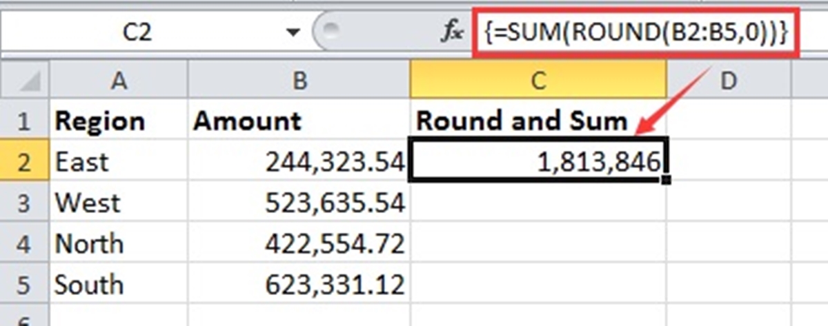 How To Combine The ROUND And SUM Functions In Excel