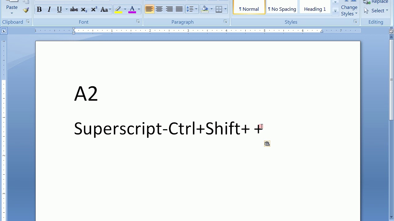 How To Write Superscript In Word