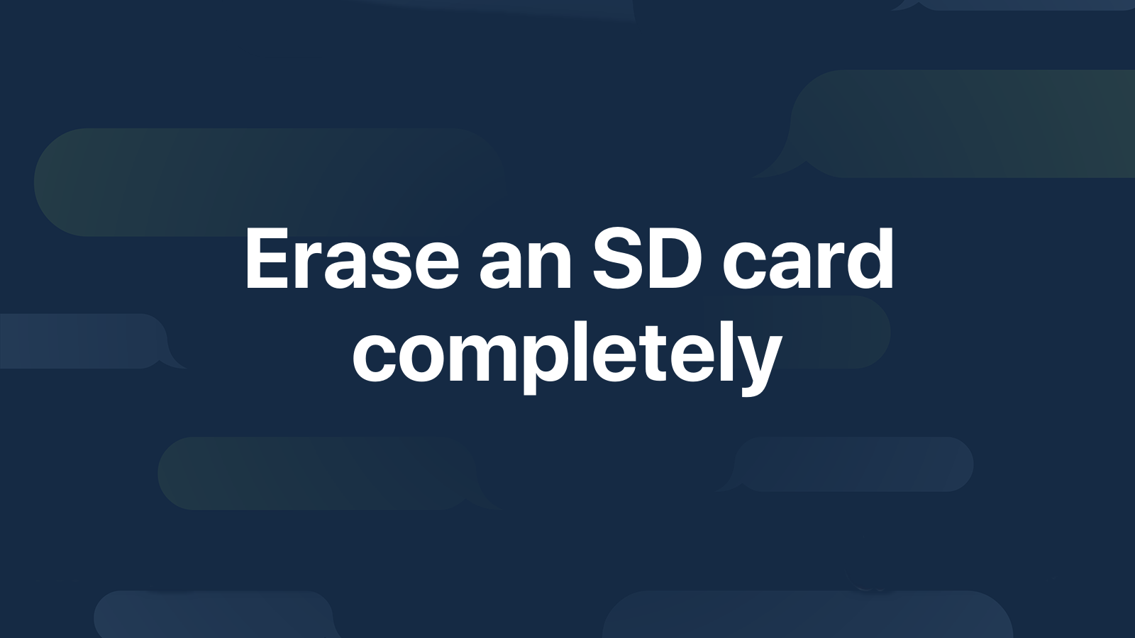 How to Erase Everything on an SD Card CitizenSide