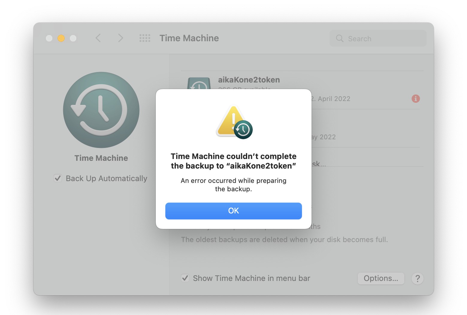 How To Fix Time Machine Error – Backup Volume Is Read Only