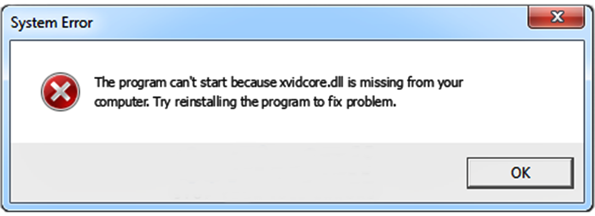How To Fix Xvidcore.dll Not Found Or Missing Errors