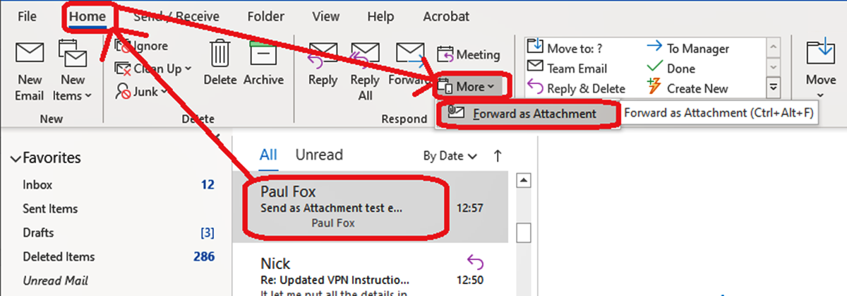 How To Forward An Email As An Attachment In Outlook