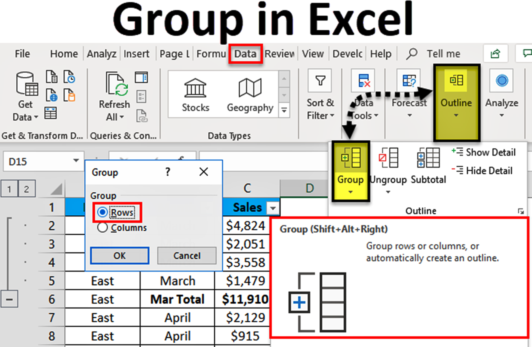 How To Group In Excel