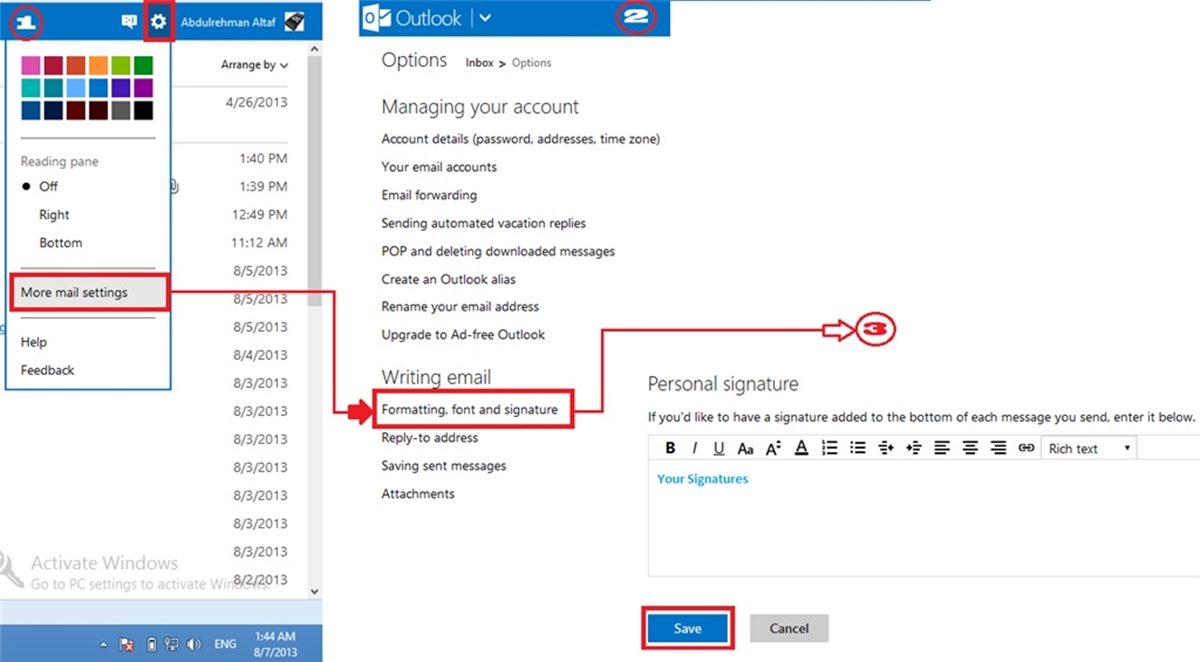 How To Set Up Your Hotmail Signature In Outlook.com