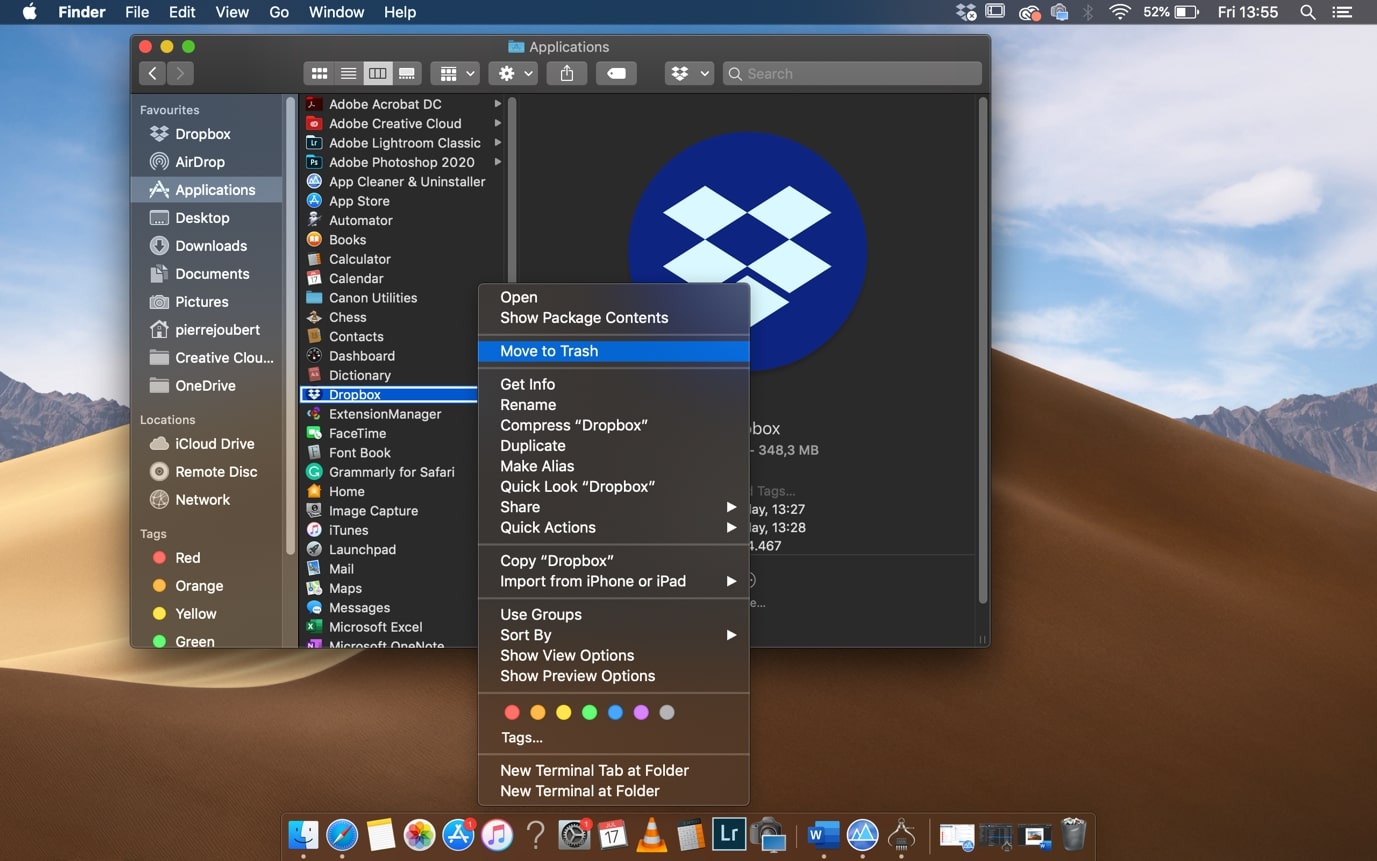 How To Uninstall Dropbox On A Mac