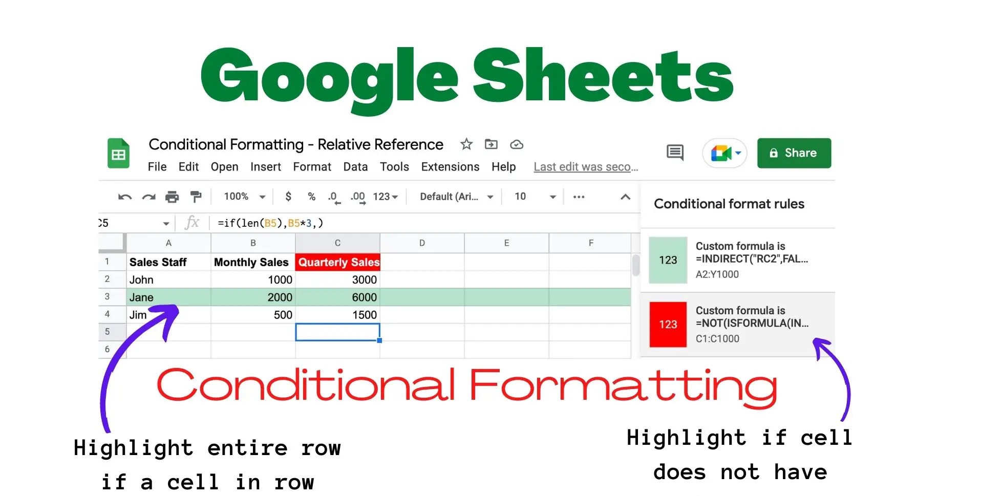 How To Use Conditional Formatting In Google Sheets