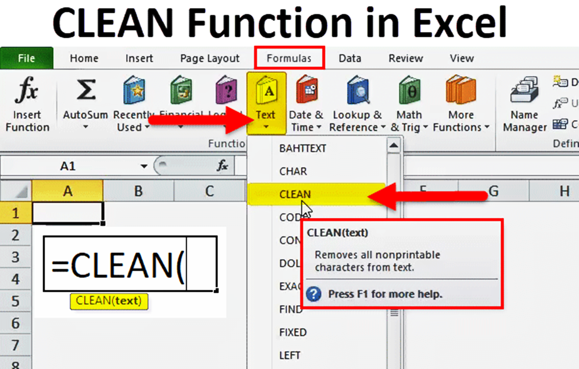 How To Use Excel’s Clean Function