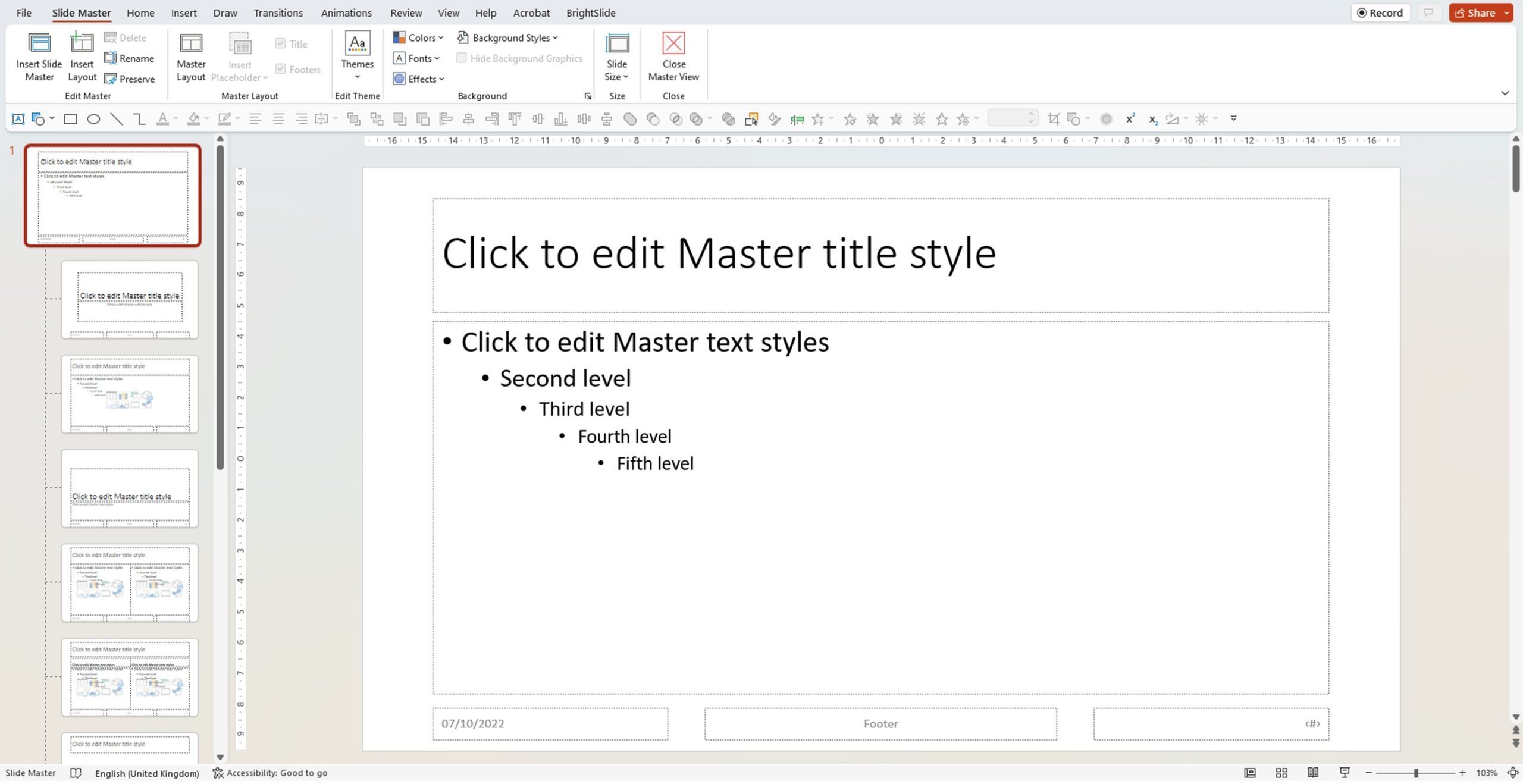 PowerPoint – Definition Of Master Slide