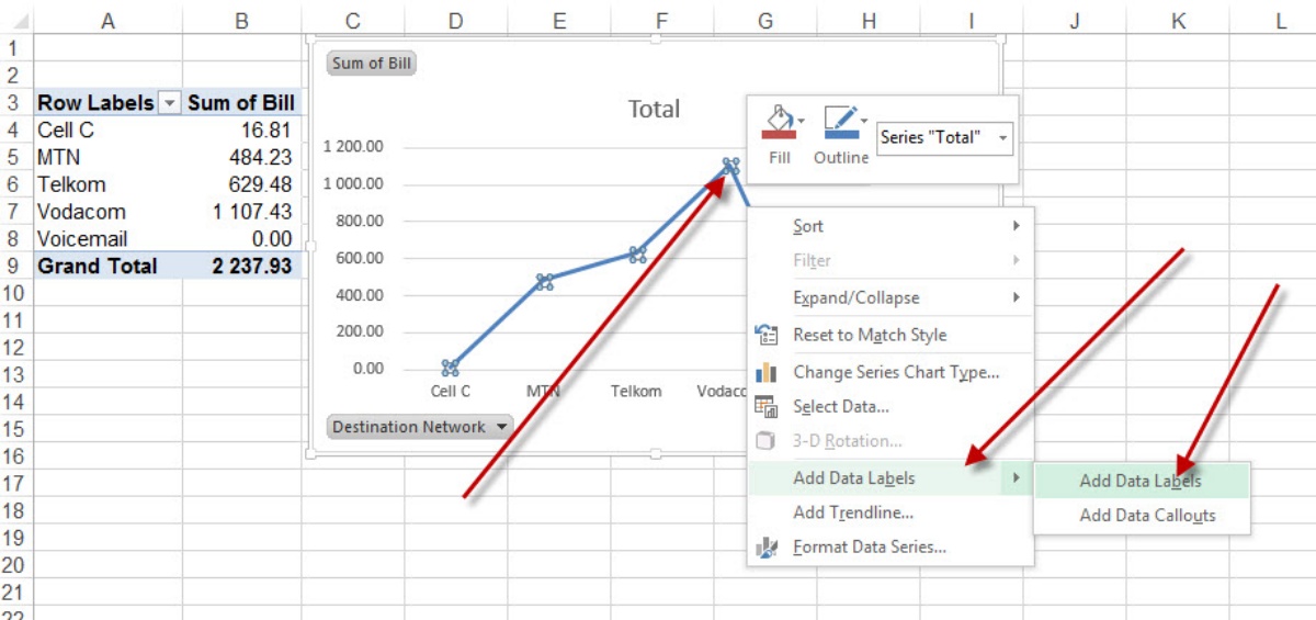 Understanding Excel Chart Data Series Data Points And Data Labels 