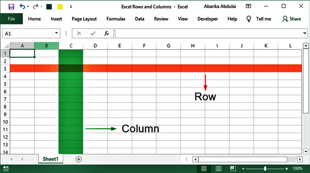 what-are-columns-and-rows-in-excel
