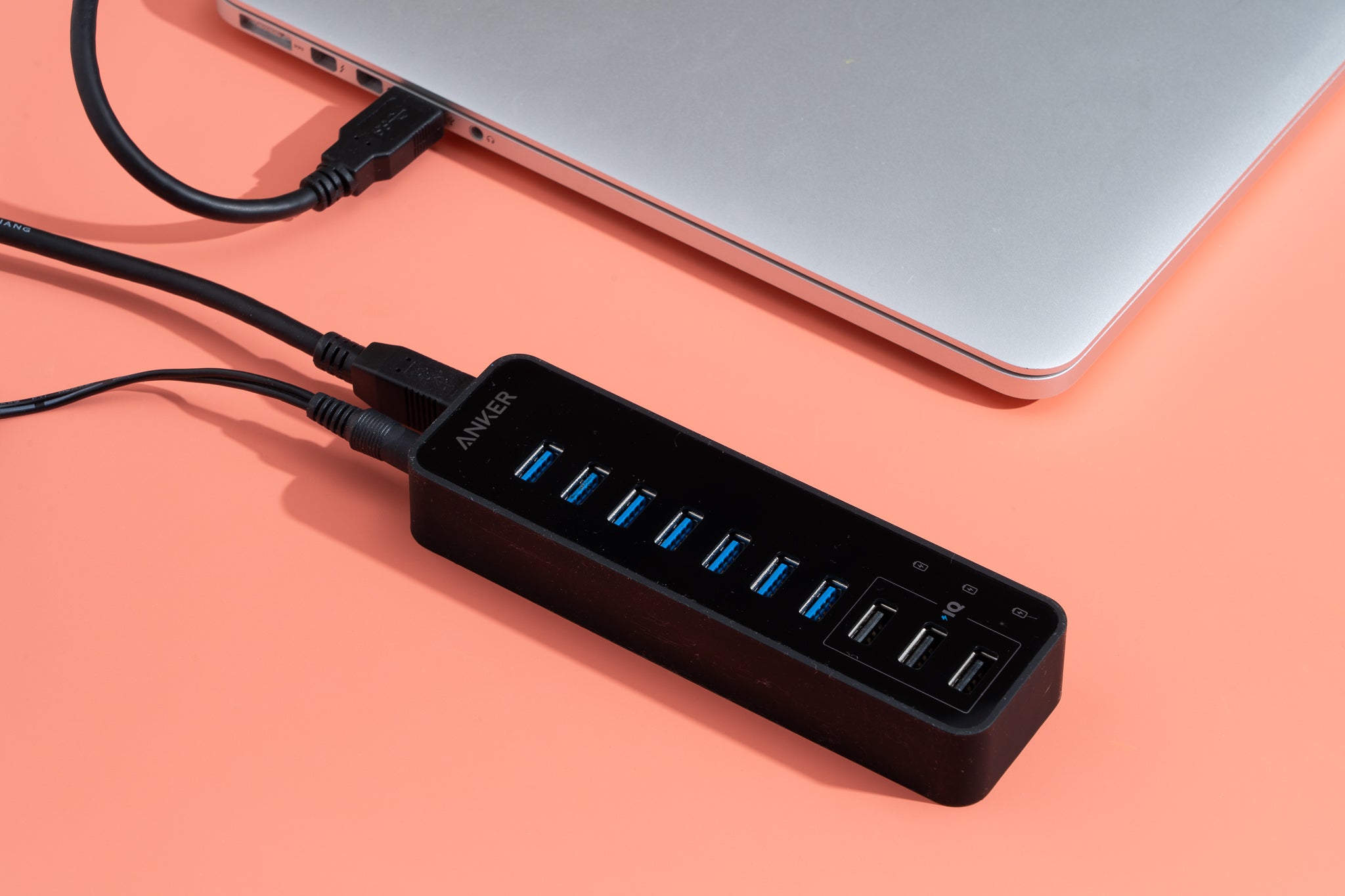 USB Hub 3.0, VIENON 4-Port USB 3.0 Data Hub with Individual LED lit Power  Switches for Mac & PC/Laptop
