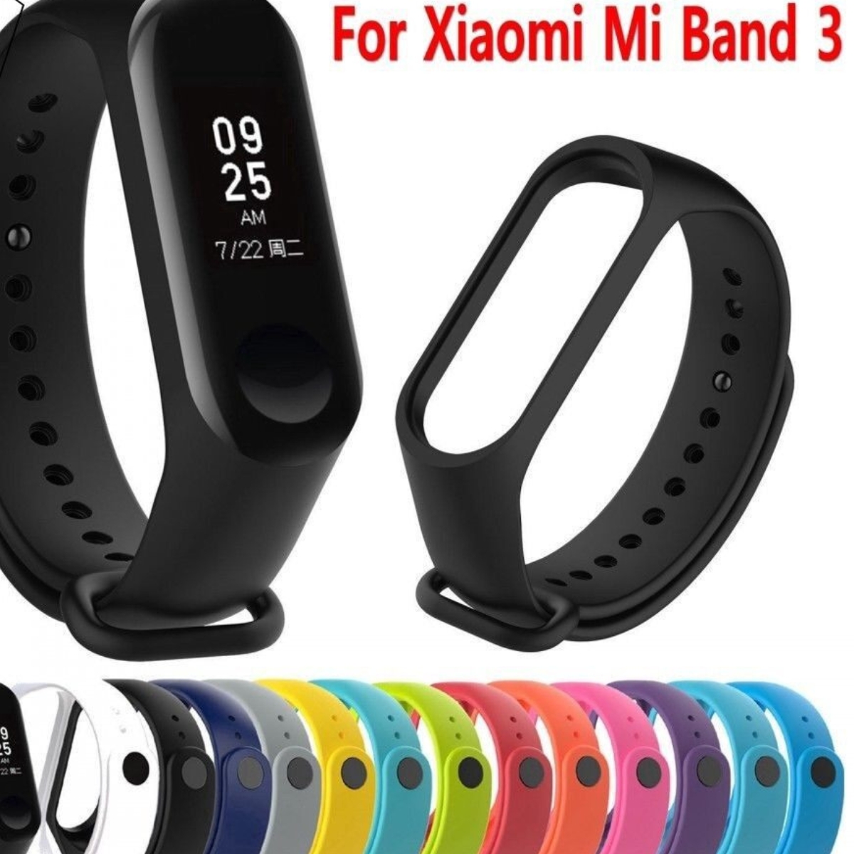  FitTurn Compatible With Xiaomi Smart Band 8 Watch Bands,  Adjustable Comfortable Sport Replacement Strap for Xiaomi Mi Band 8  Wristband Bracelet Band for Women Men (3 Pack A) : Electronics