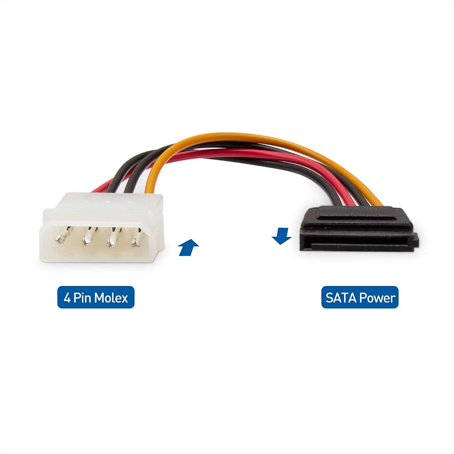 12 Inch Slimline SATA to SATA Hard Drive and Molex LP4 Power Adapter Cable