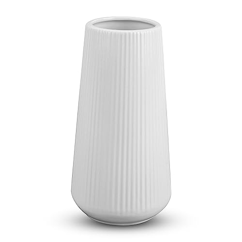 White Ceramic Vase for Home Decor