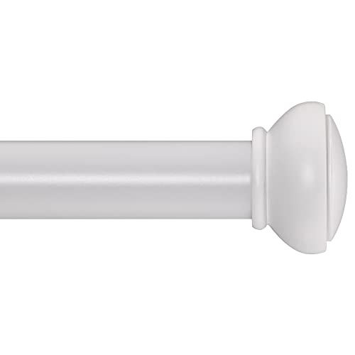 SIMEWIN Adjustable White Curtain Rods for Windows