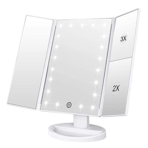 WEILY Makeup Mirror with 21 LED Lights: A Versatile and Portable Beauty Essential