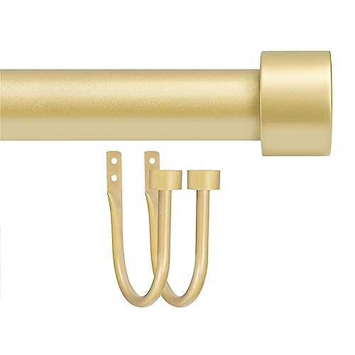 Gold Curtain Rod with Holdbacks