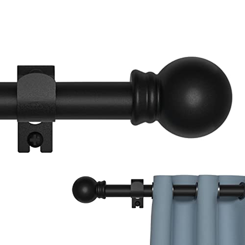 CorkLatta Black Curtain Rods