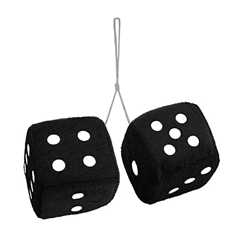 Retro Style Fuzzy Mirror Car Dice