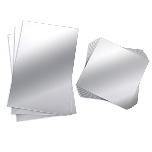 Mirror Adhesive Craft Mirrors - Shatterproof Sheet Small Mirror Tiles