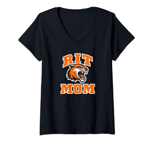 RIT Mom Tiger Parent V-Neck T-Shirt