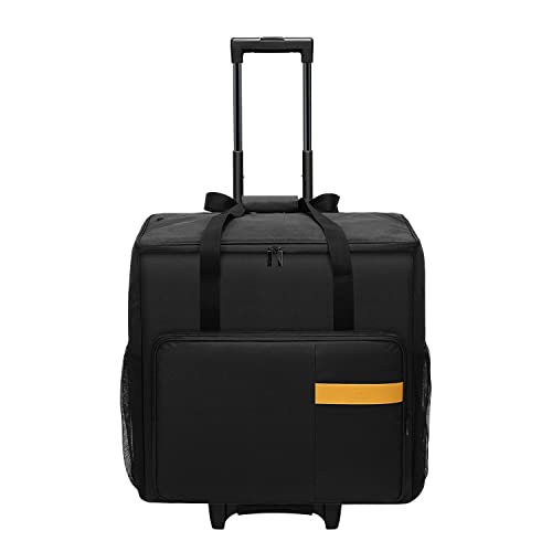 Buwico Desktop Computer Carrying Case with Wheels and Drawbar