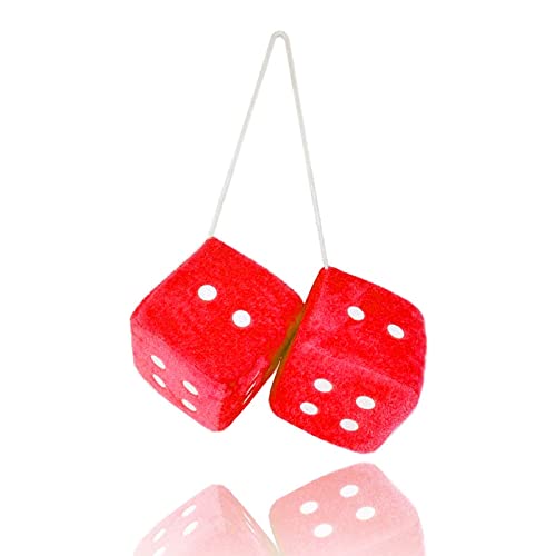 Red Fuzzy Plush Dice