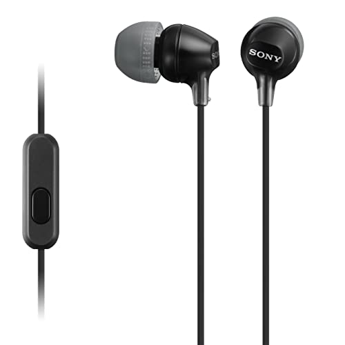 Sony In-Ear Earbud Headphones with Mic (MDREX15AP/B)