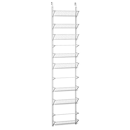 8 Tier Over the Door Organizer - Hanging Wall Rack by Home-Complete (White)