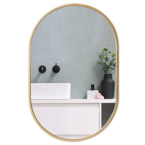 zenmag Gold Oval Mirror - Stylish and Elegant