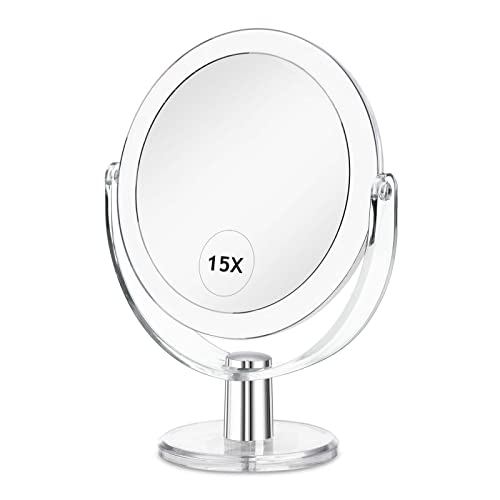 CLSEVXY Vanity Makeup Mirror with 1X/15X Magnification